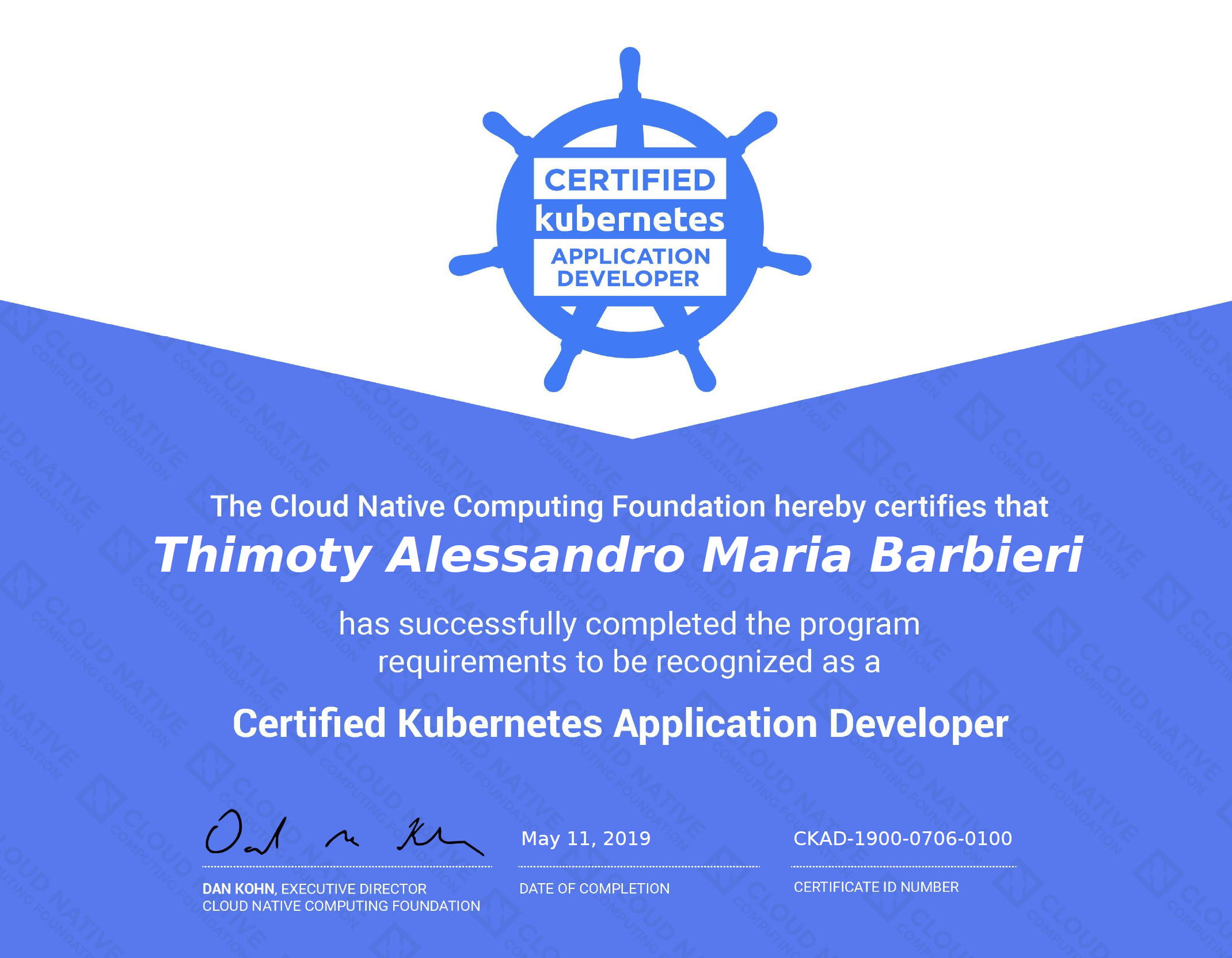 Certified Kubernetes Application Developer (CKAD)