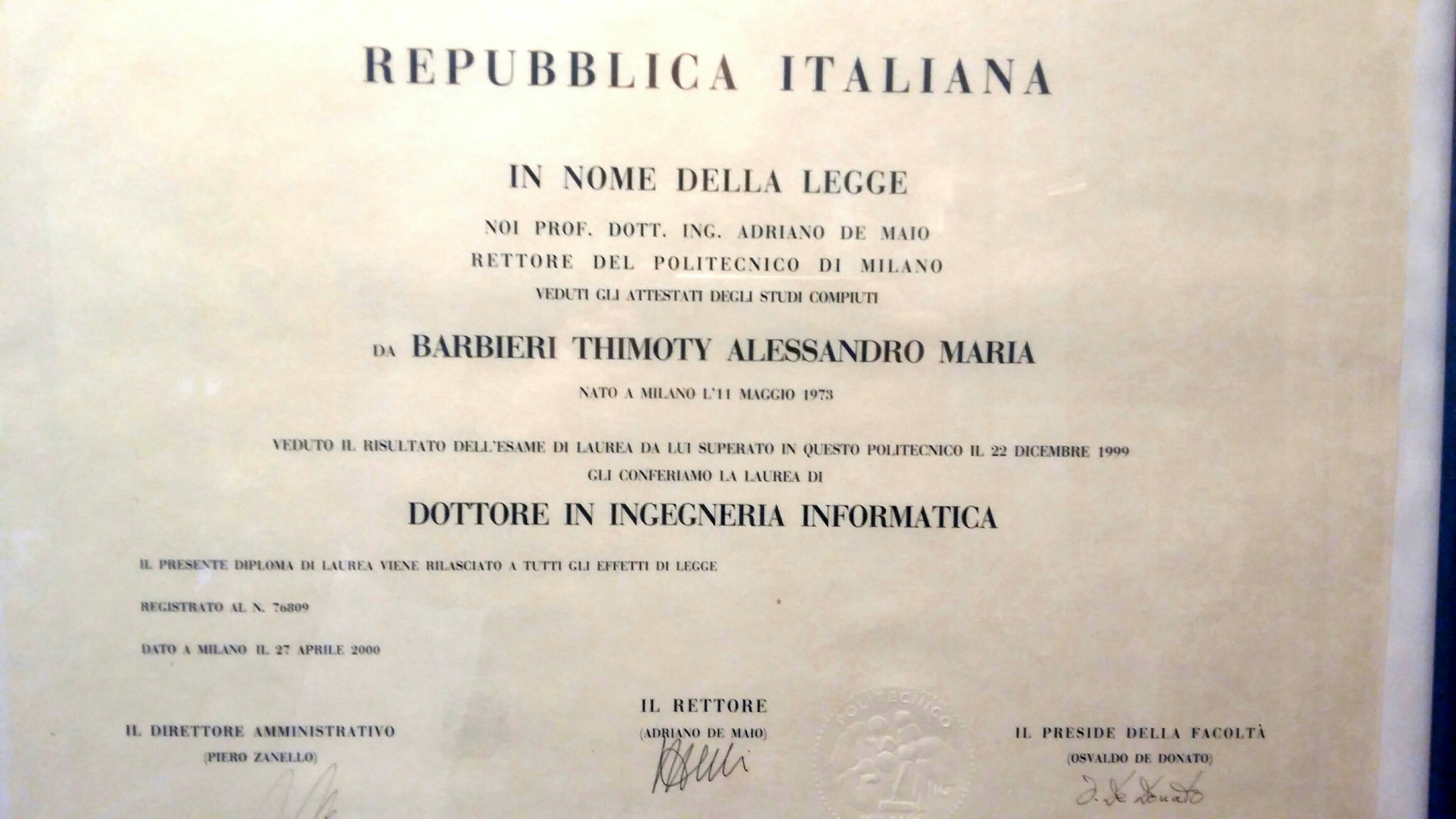 Laurea Magistrale in Ingegneria Informatica