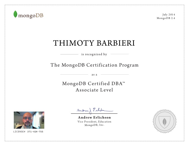 MongoDB Certified DBA