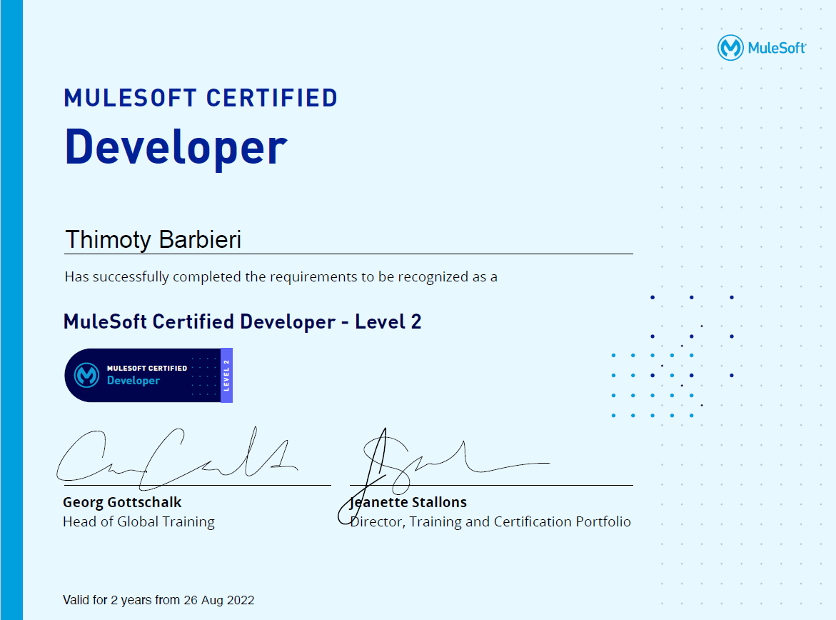 MuleSoft Certified Developer - Level 2